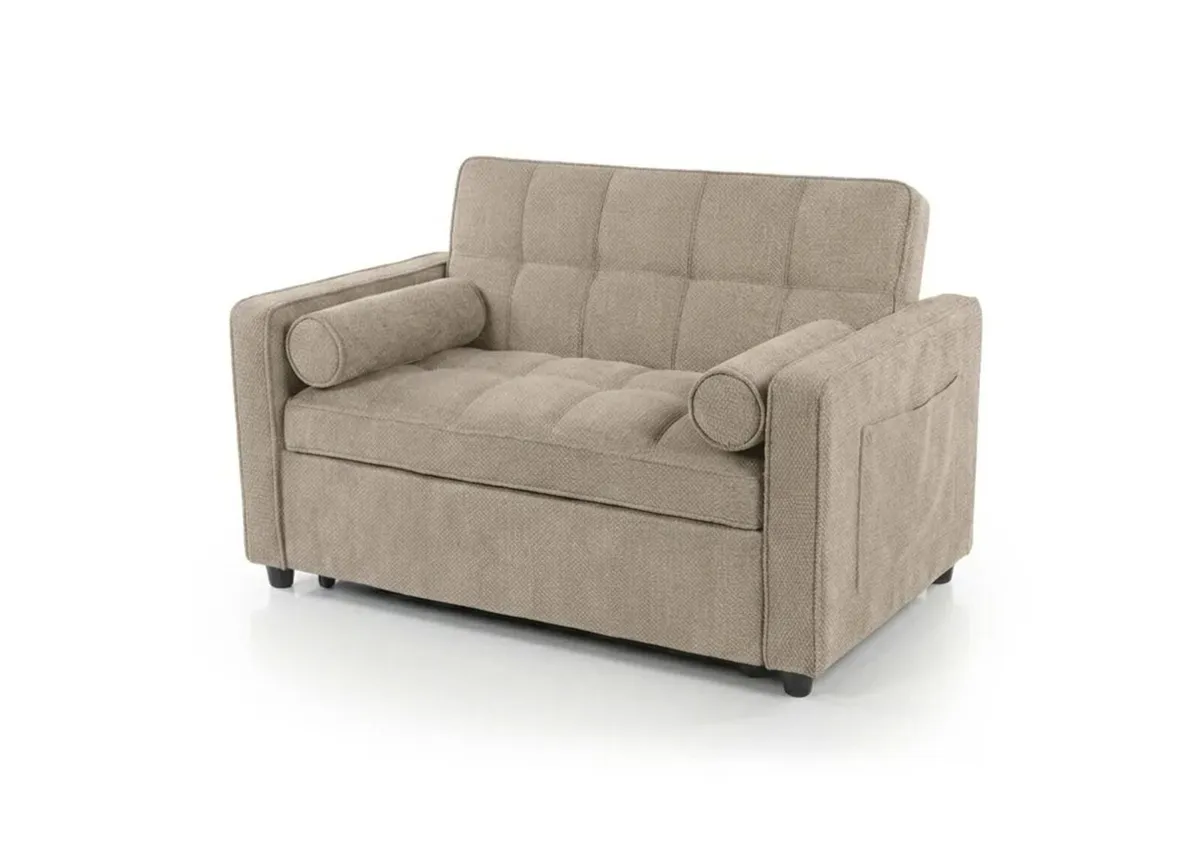 🛋️ Small Beige Sofa Bed – Only 118cm Wide - Image 2