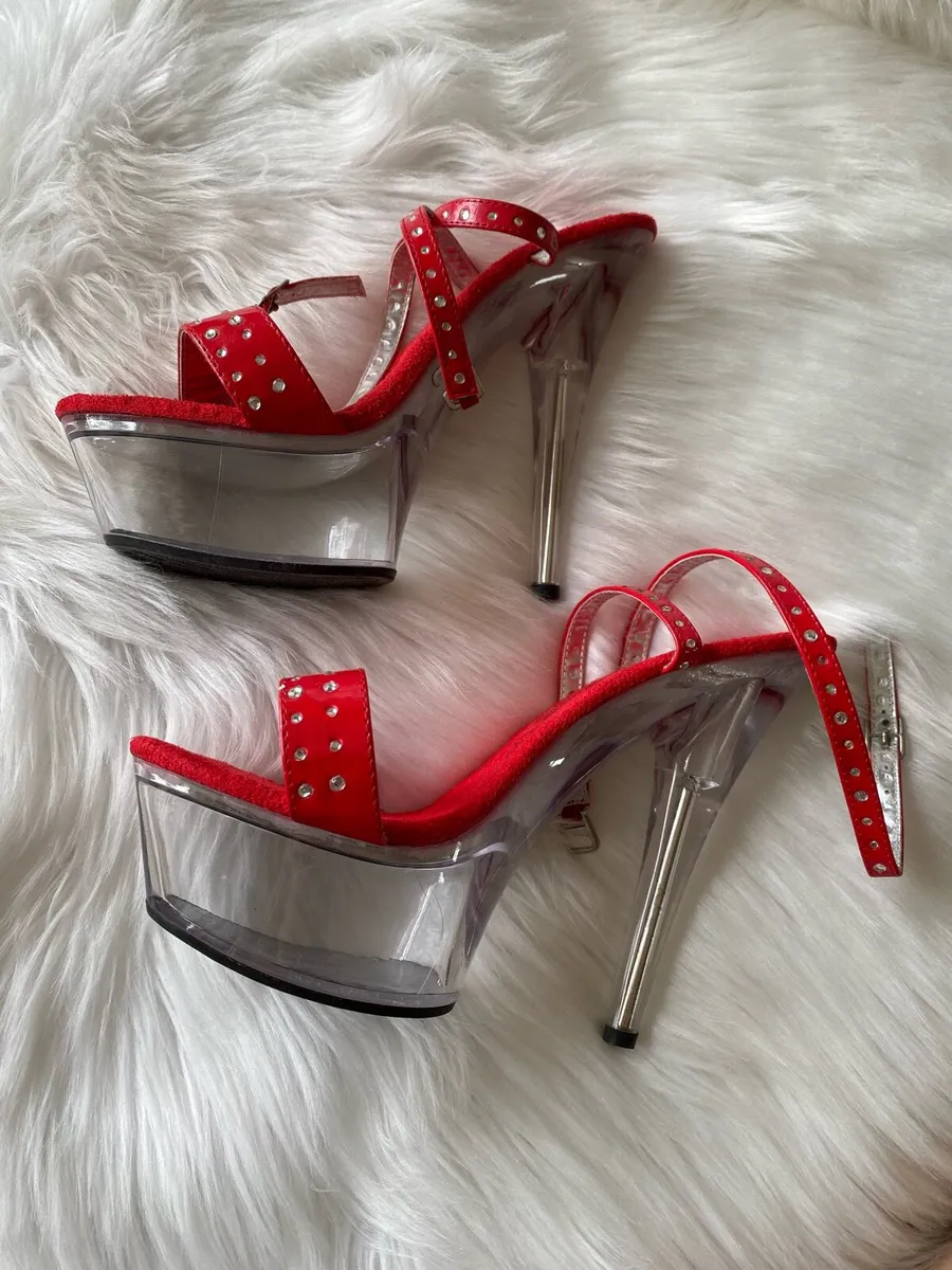Shoes  👠  Red Platform Stiletto Sandals / Heels - Image 1