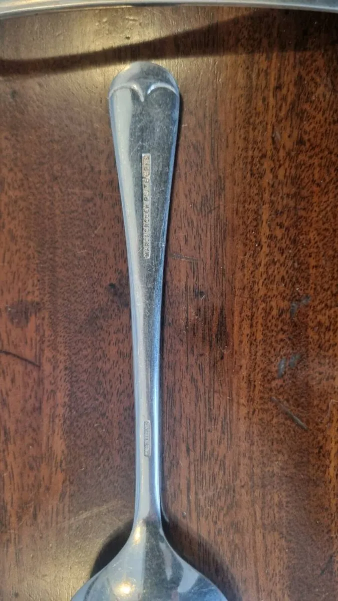 Antique Silver Soup Spoon Set of 6 - Image 3