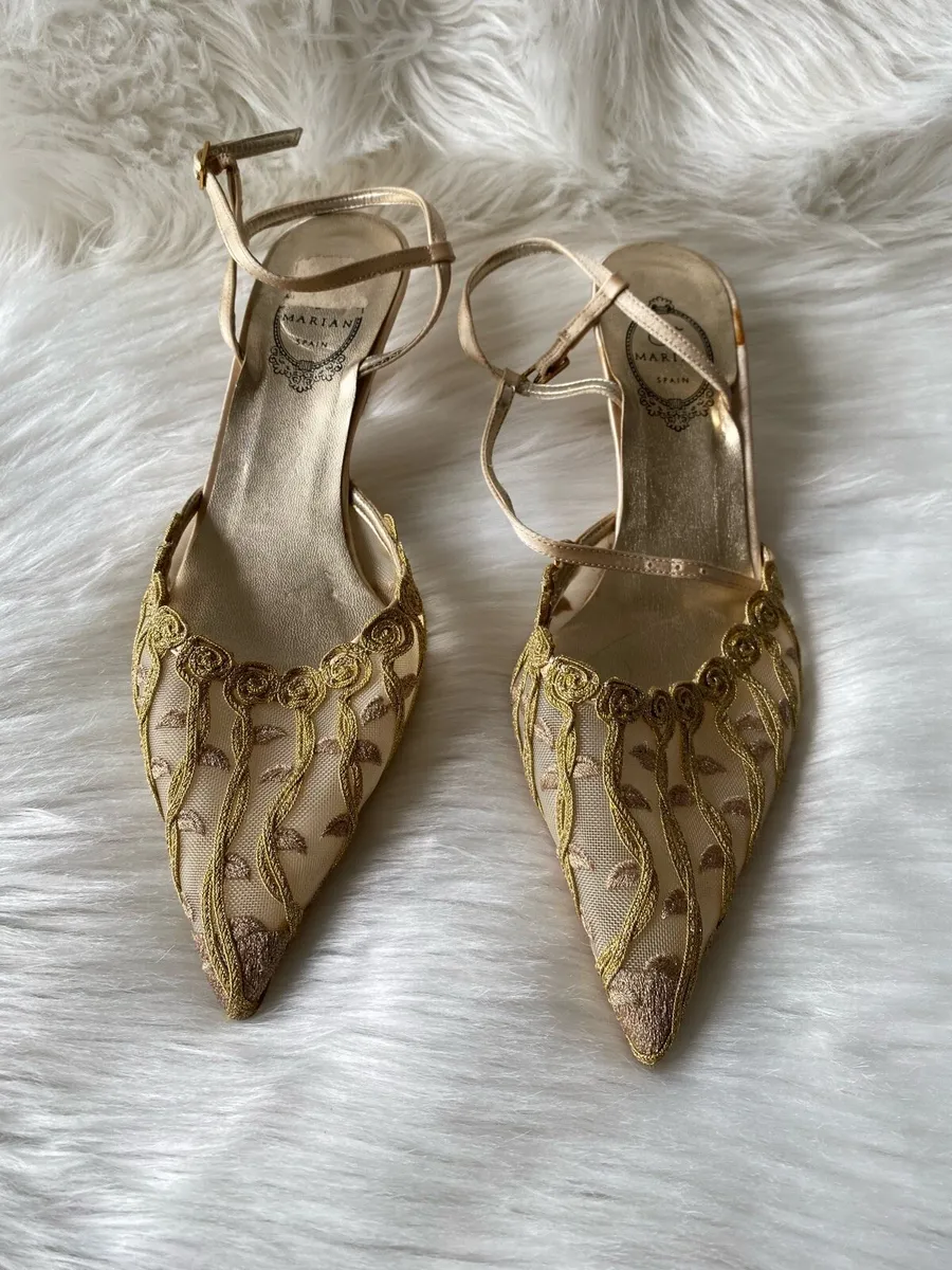 Shoes Marian Spain Pointed Toe Mesh Slingback - Image 1