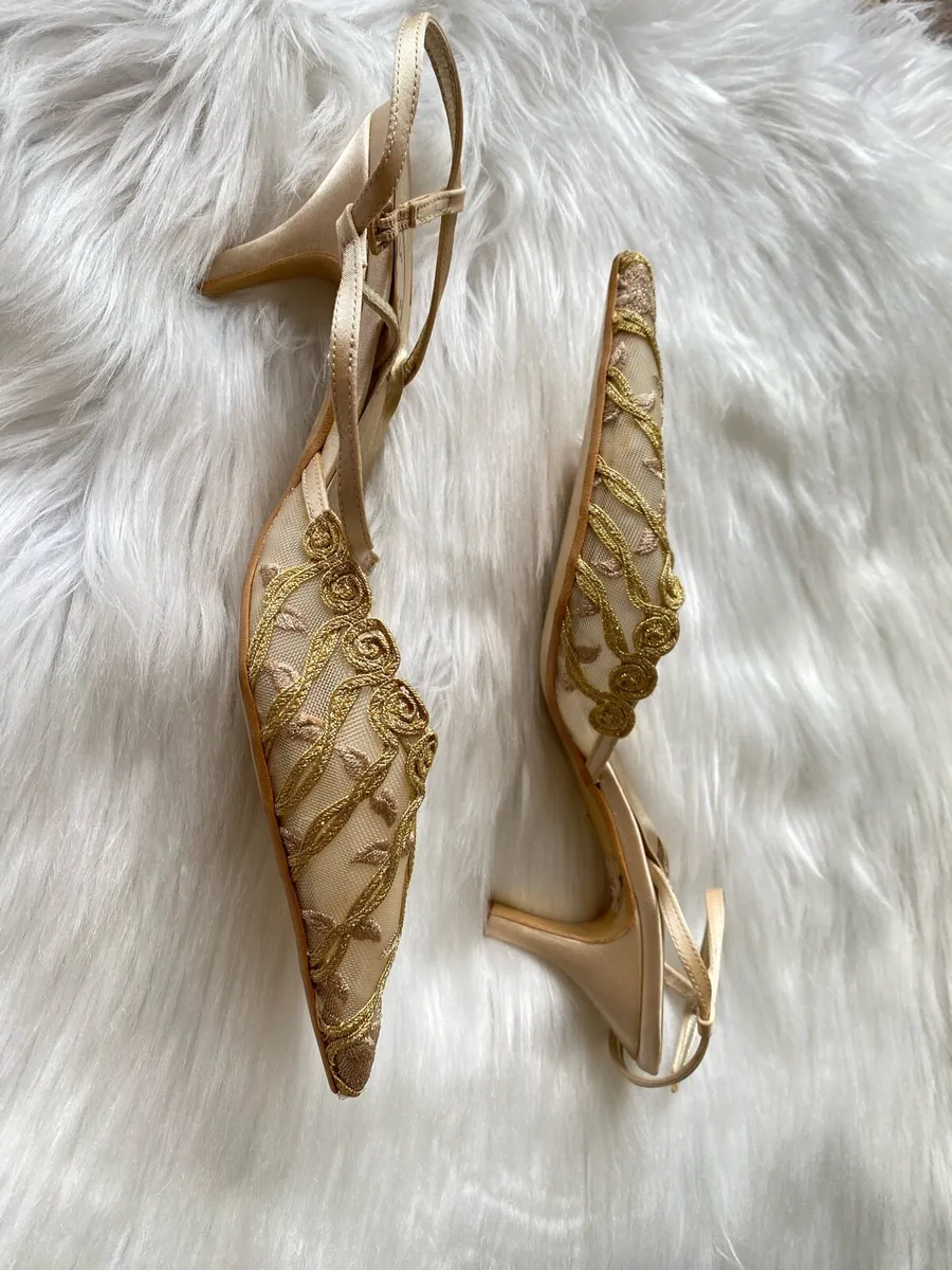 Shoes Marian Spain Pointed Toe Mesh Slingback - Image 3