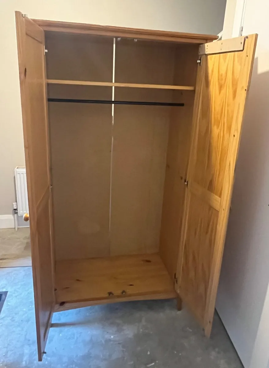 Solid Pine Double Wardrobe - Image 2