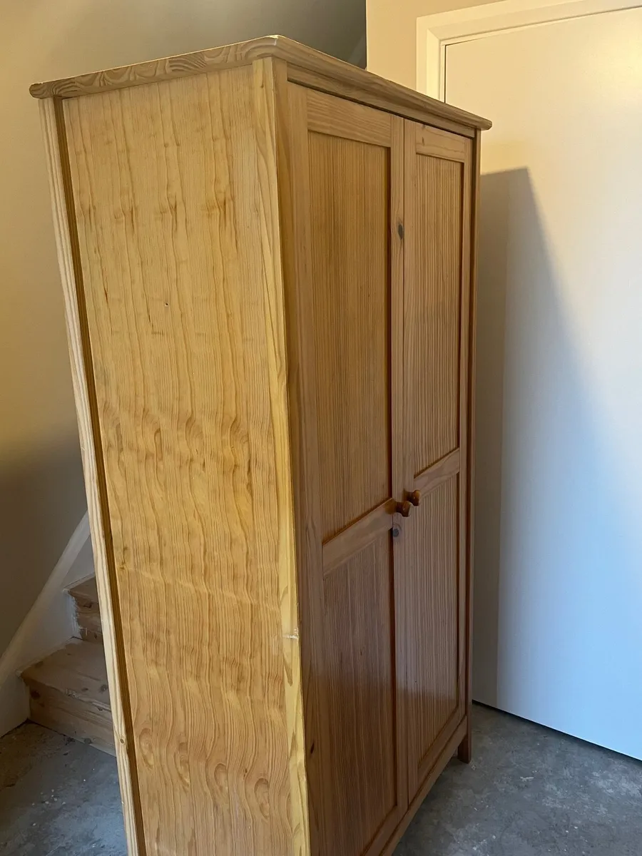 Solid Pine Double Wardrobe - Image 3