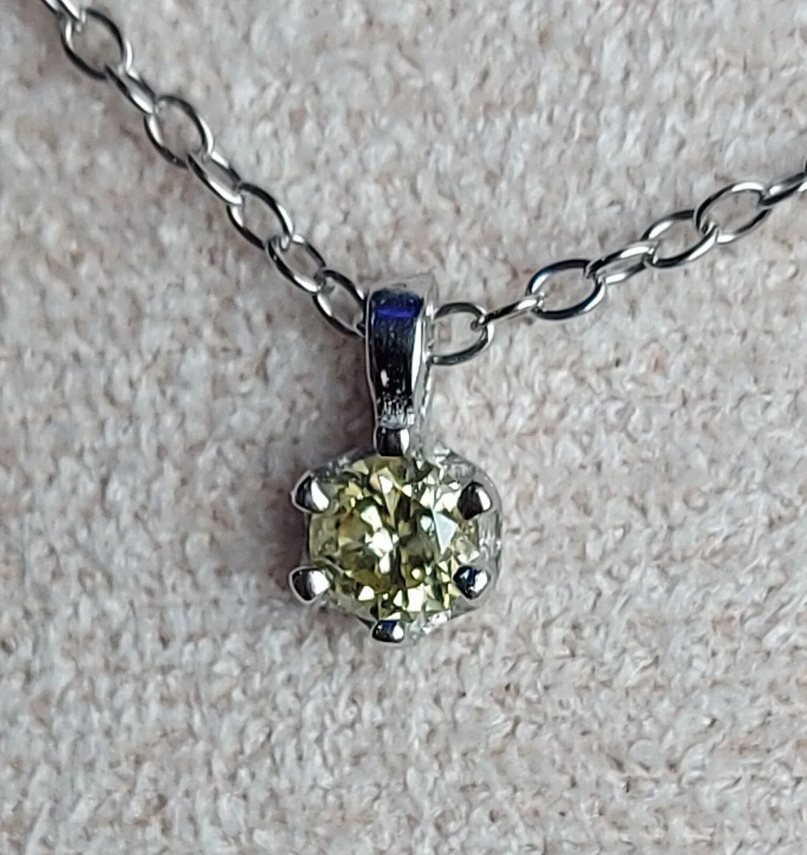 Natural Yellow Diamond 0.14ct GWLAB Certified S925 - Image 1