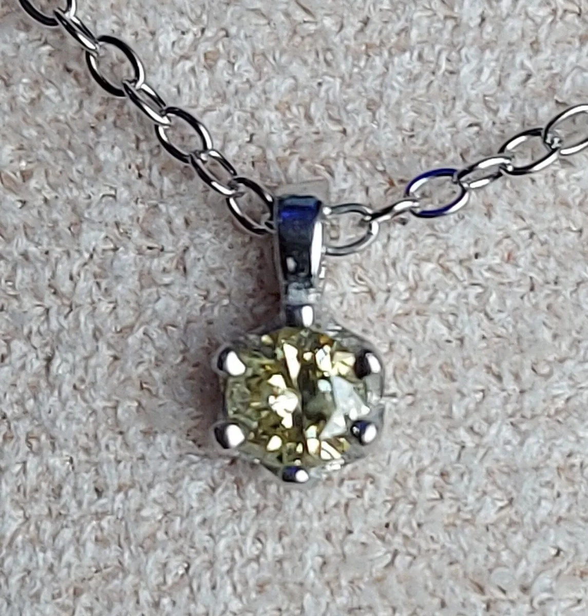 Natural Yellow Diamond 0.14ct GWLAB Certified S925 - Image 3