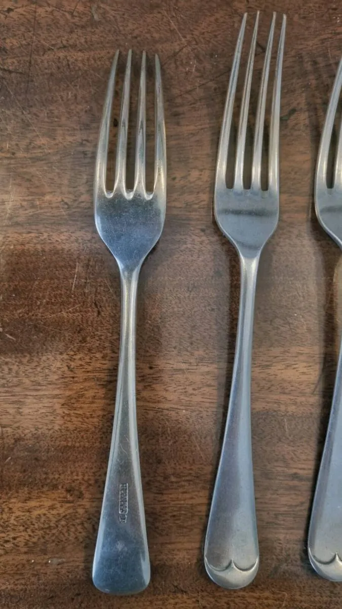 Antique Silver Dinner Fork Set of 6 - Image 4