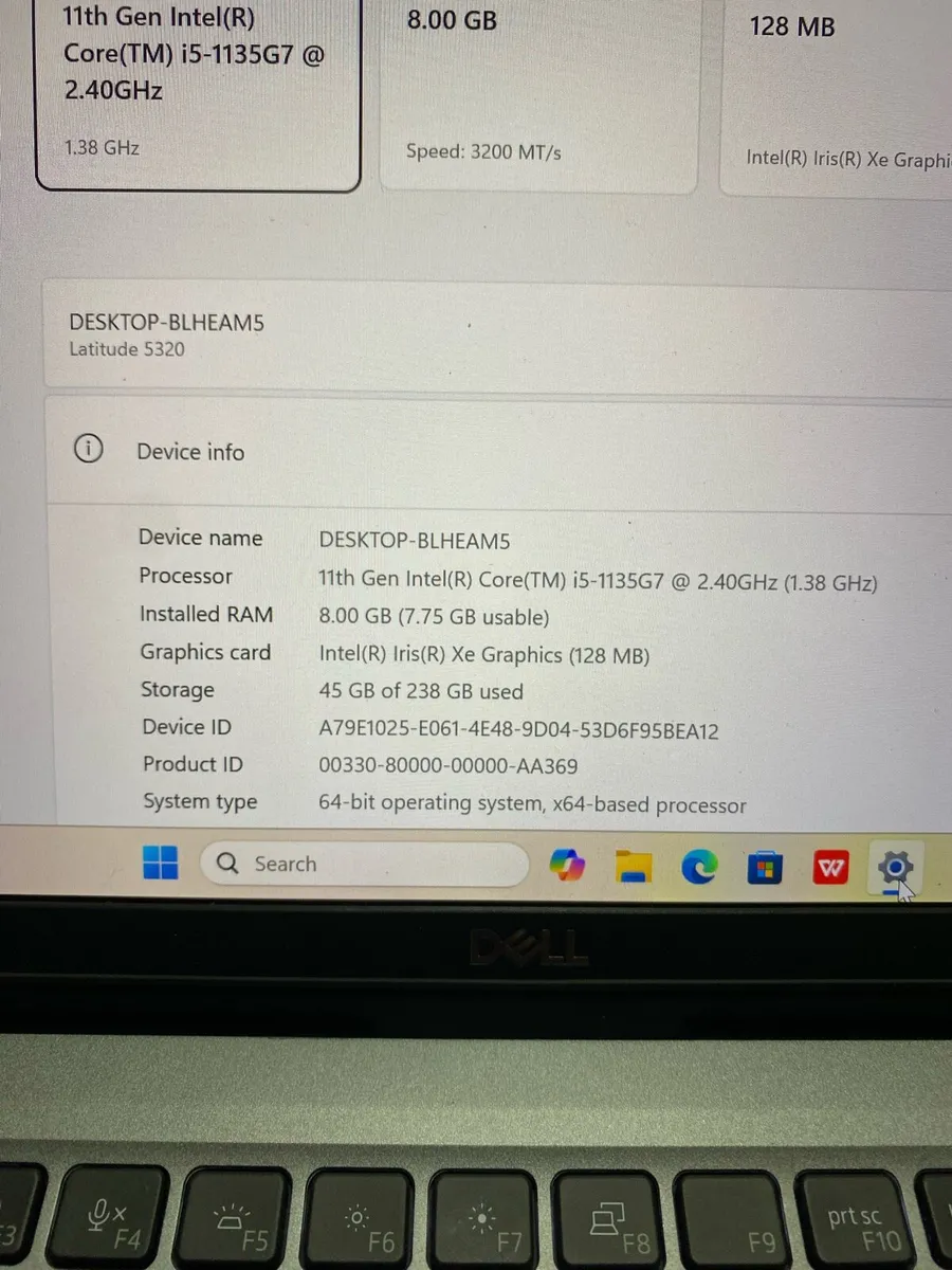 Dell laptop i5 pro 8/256 w11 Touchscreen - Image 4