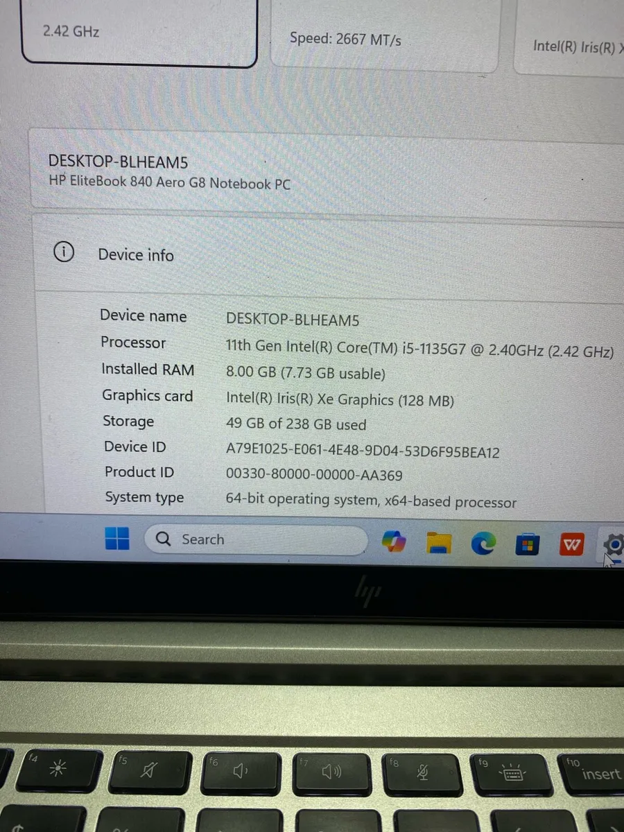 HP elitebook i5 pro 8/256 windows 11 - Image 4