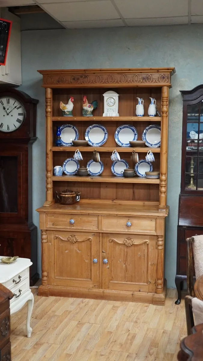 Vintage Reclaimed Pine Kitchen Dresser - Image 1