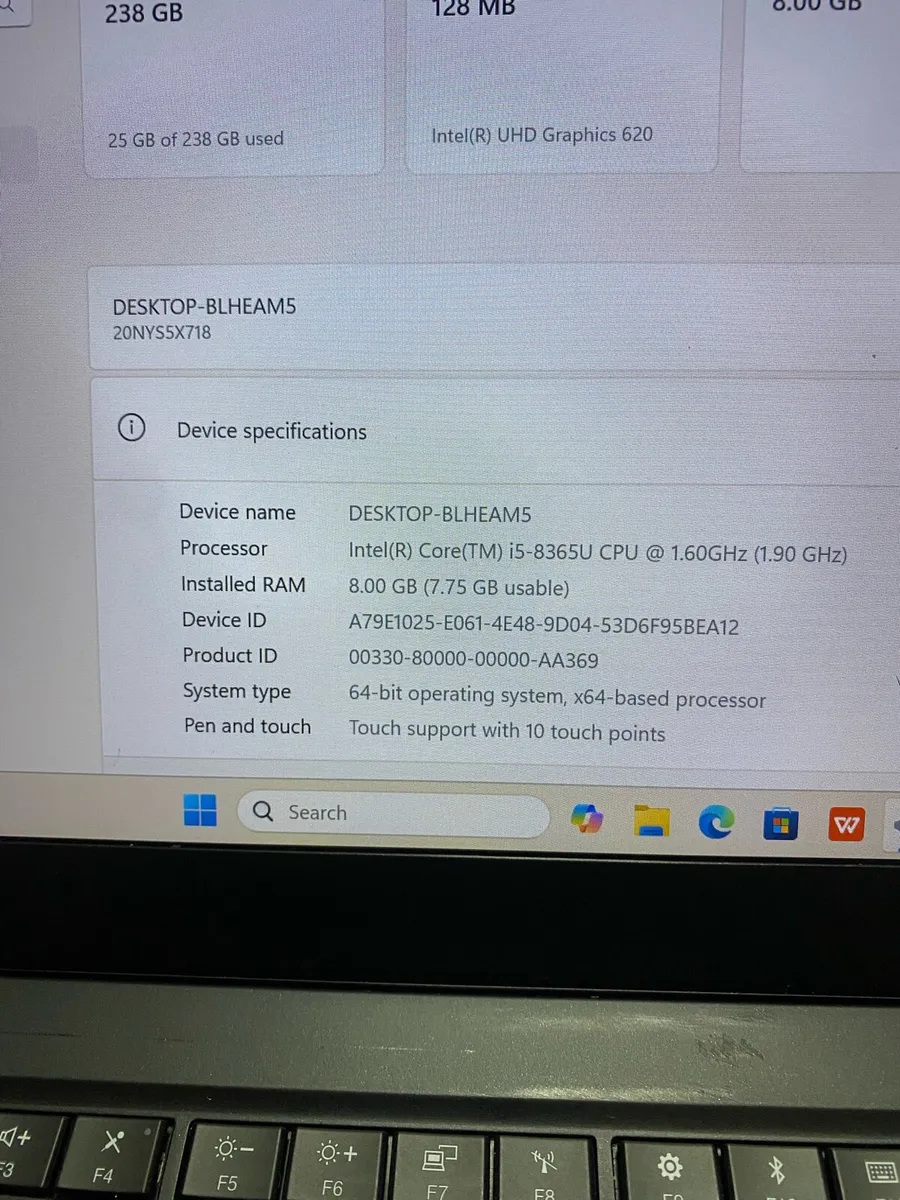 Lenovo T490s i5 pro 8/256 win 11 pro Touch - Image 4