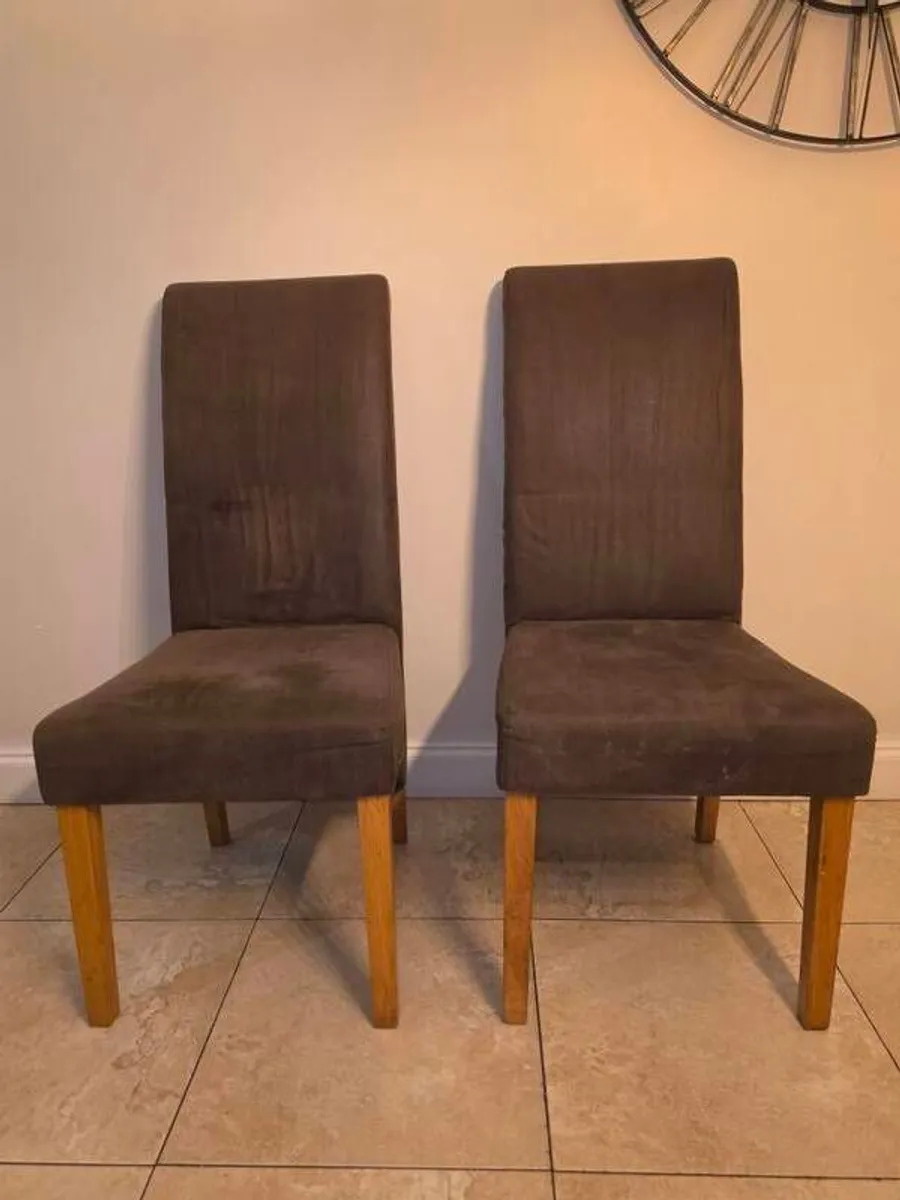 Solid Oak Table & 6 Chairs - Image 4