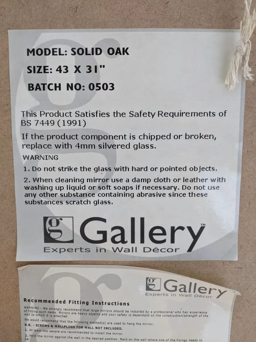 Gallery Oak Mirror - Image 3