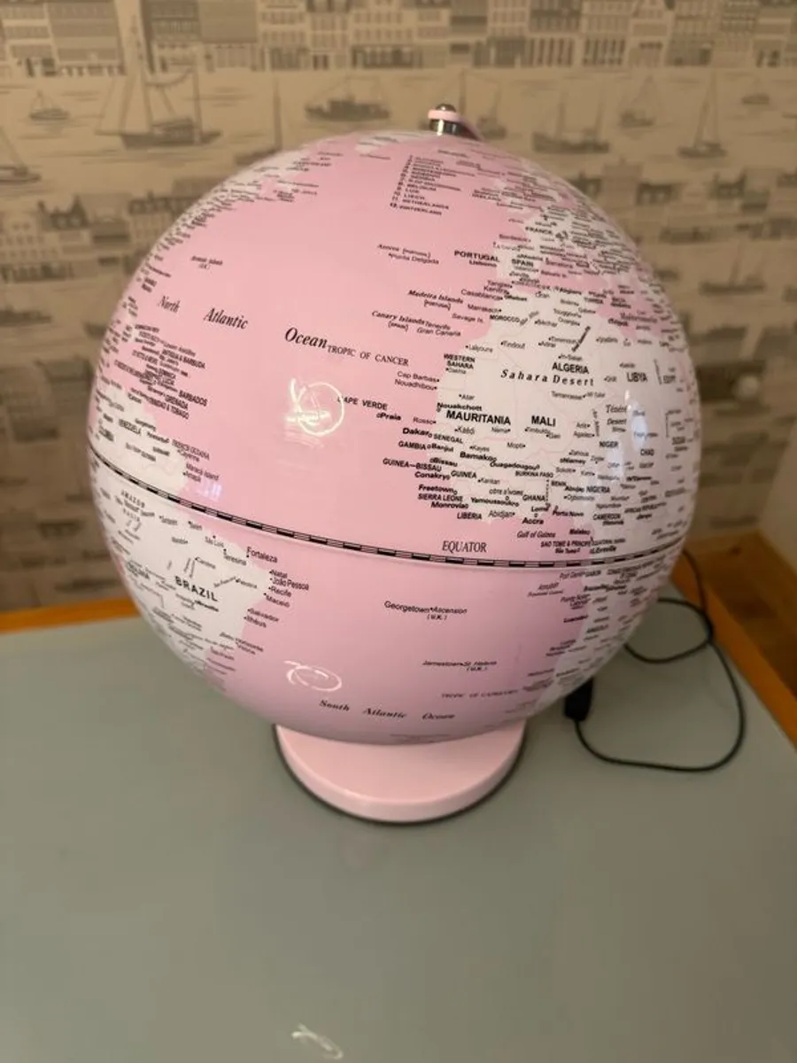 Pink Illuminated Globe - Wild & Wolf - Image 1