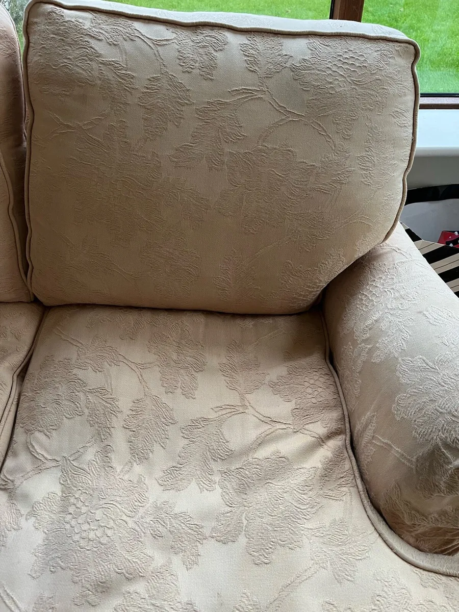 Beige canvas cotton couches - 2 seater and 2.5 - Image 2