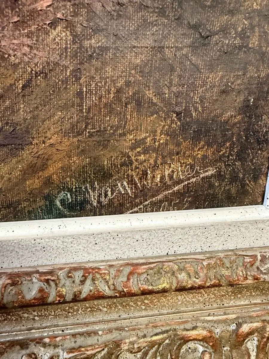 Early 20th Century Dutch Landscape Oil Painting. - Image 3