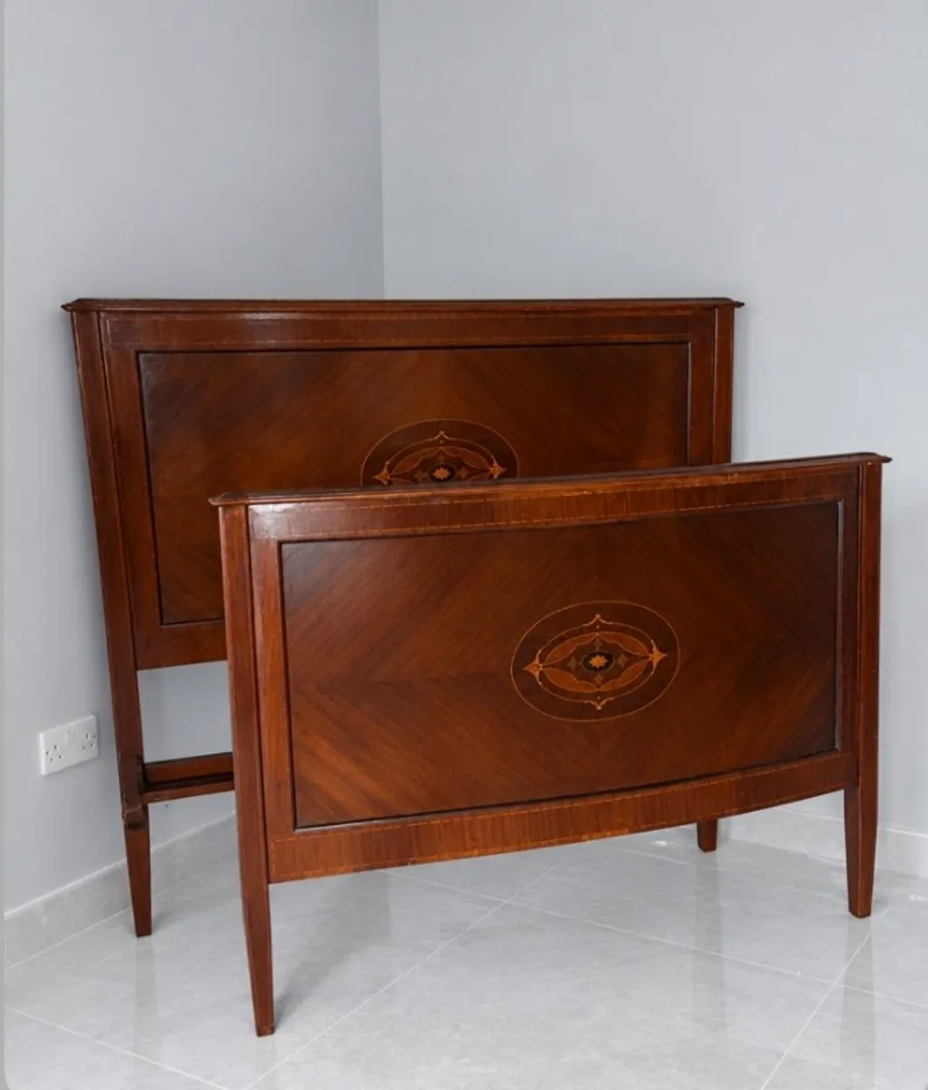 Edwardian inlaid double bed