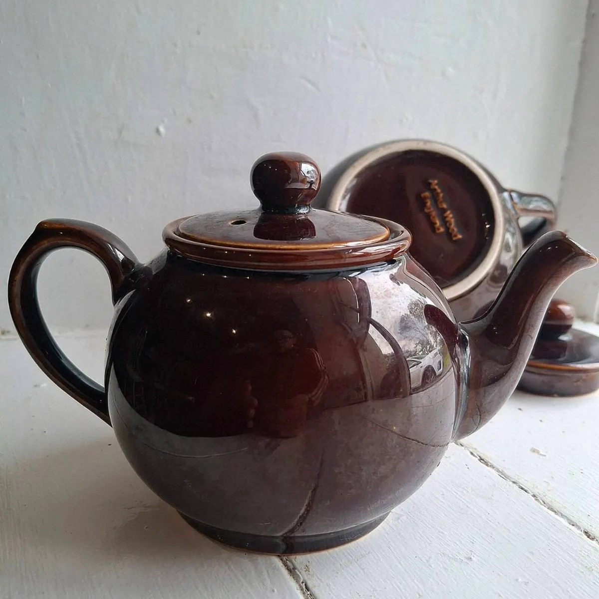 Arthur Wood Brown Ceramic Teapot - Image 1