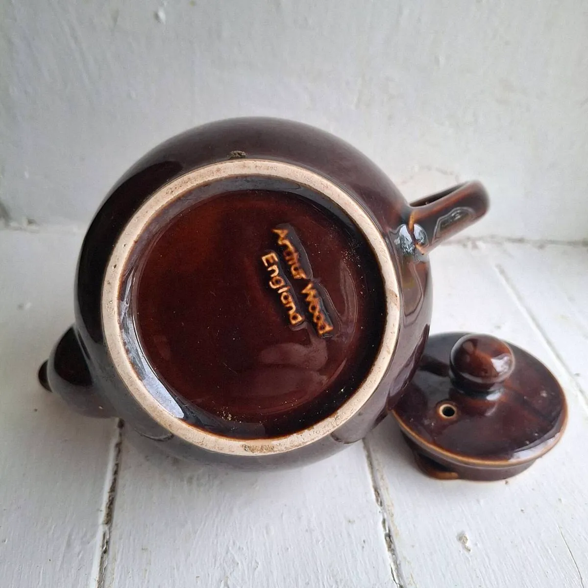 Arthur Wood Brown Ceramic Teapot - Image 3