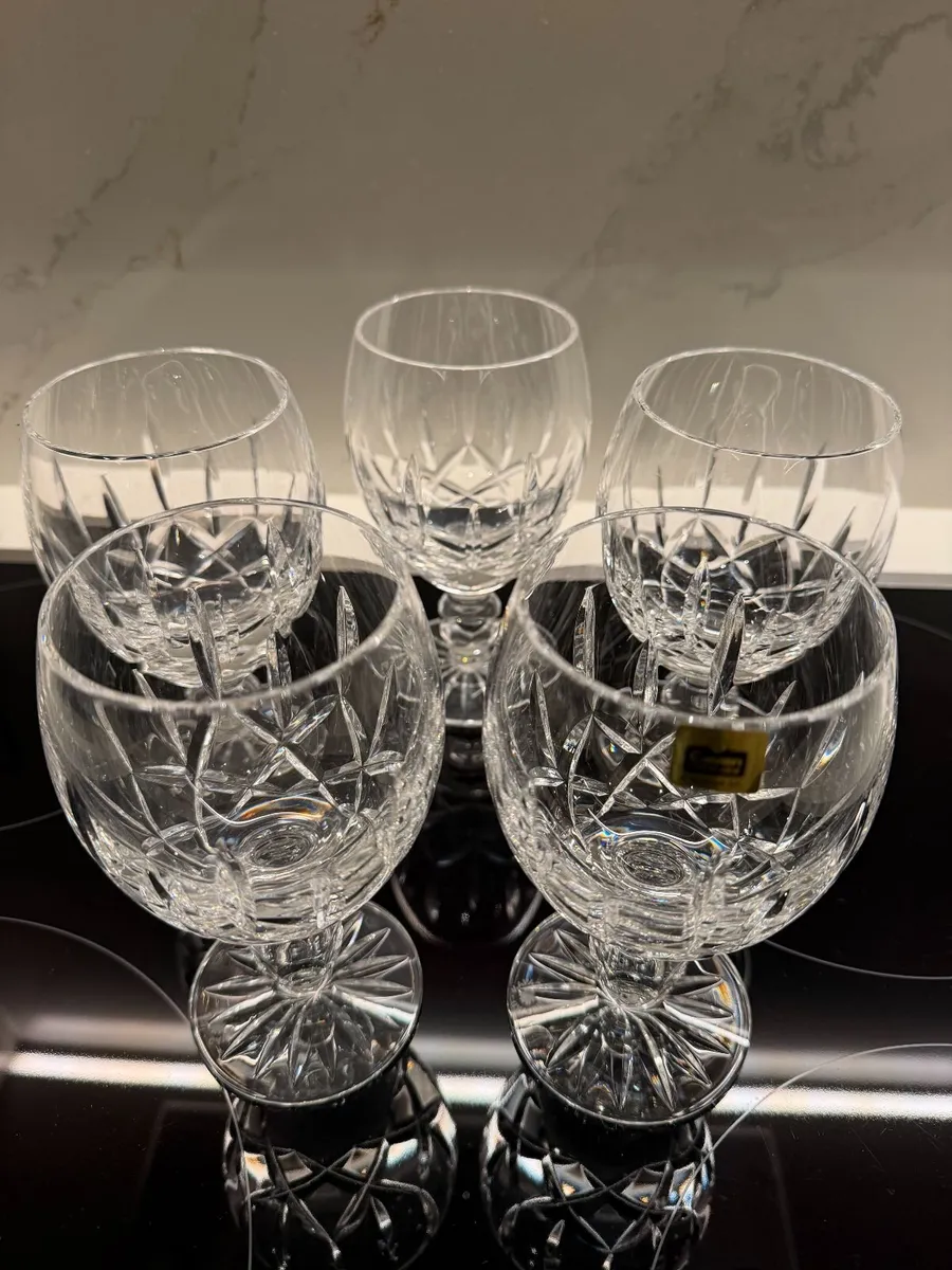 Cavan Crystal “Sheelin” Hand-Cut Goblets - Image 2