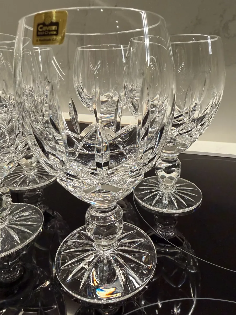 Cavan Crystal “Sheelin” Hand-Cut Goblets - Image 4