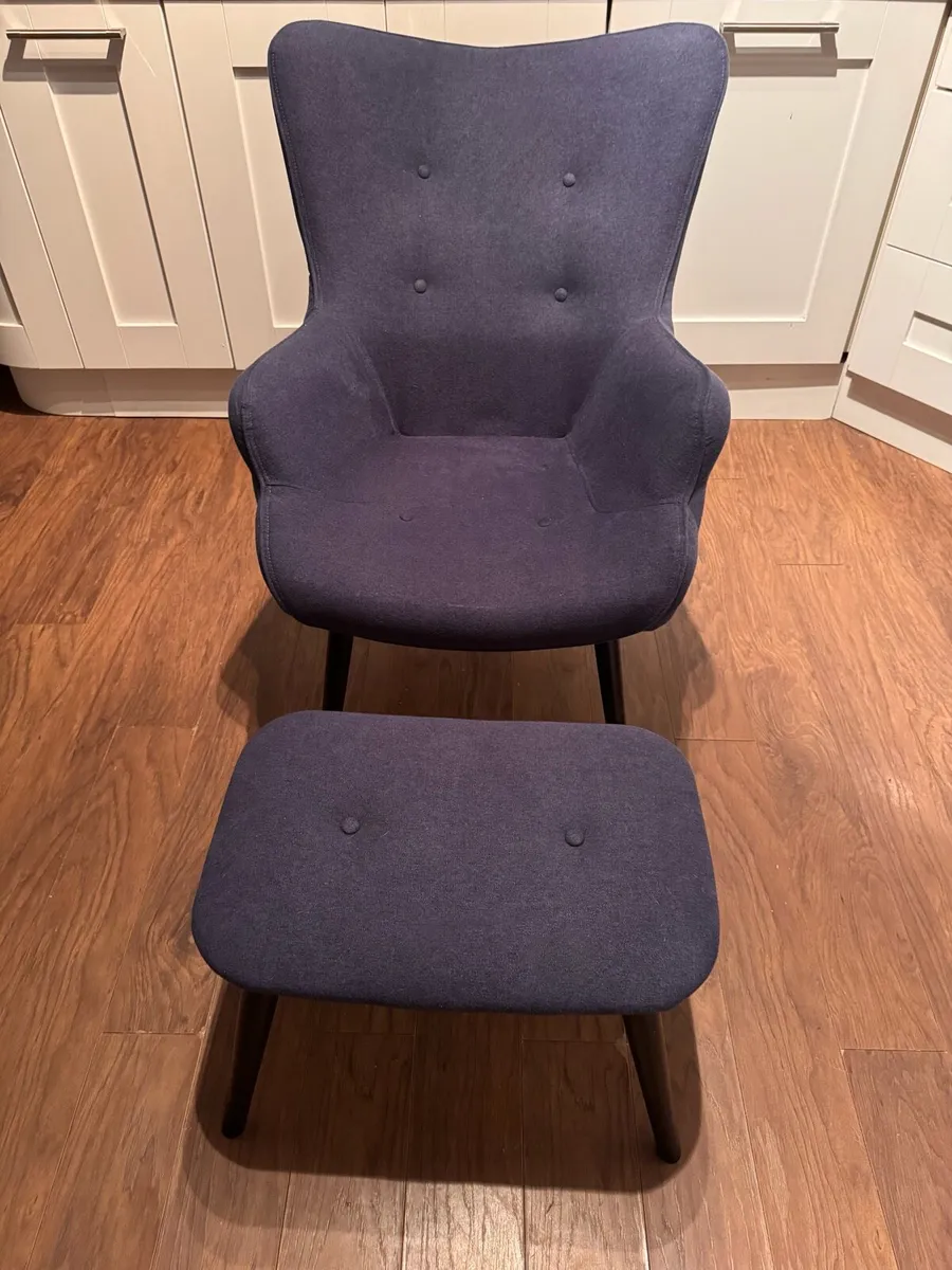 Armchair and Footstool - Image 1