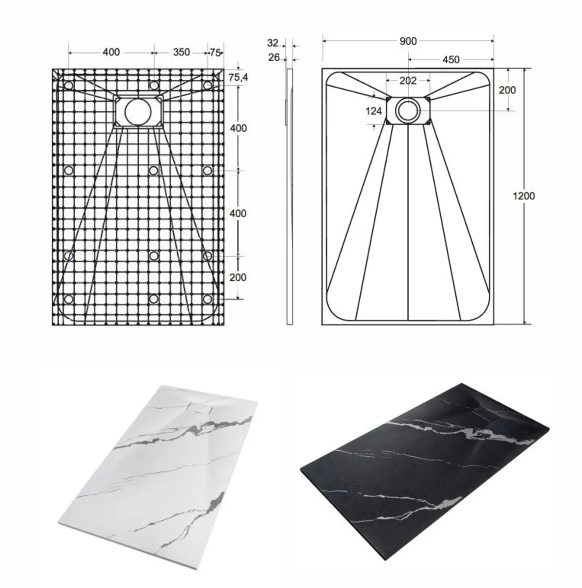 Brand New Besco Vexo Marble Ultra-Slim Rectangular - Image 4