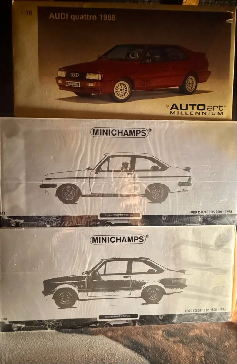Diecast 1:18  escort RS, Audi ,mGB GT - Image 1