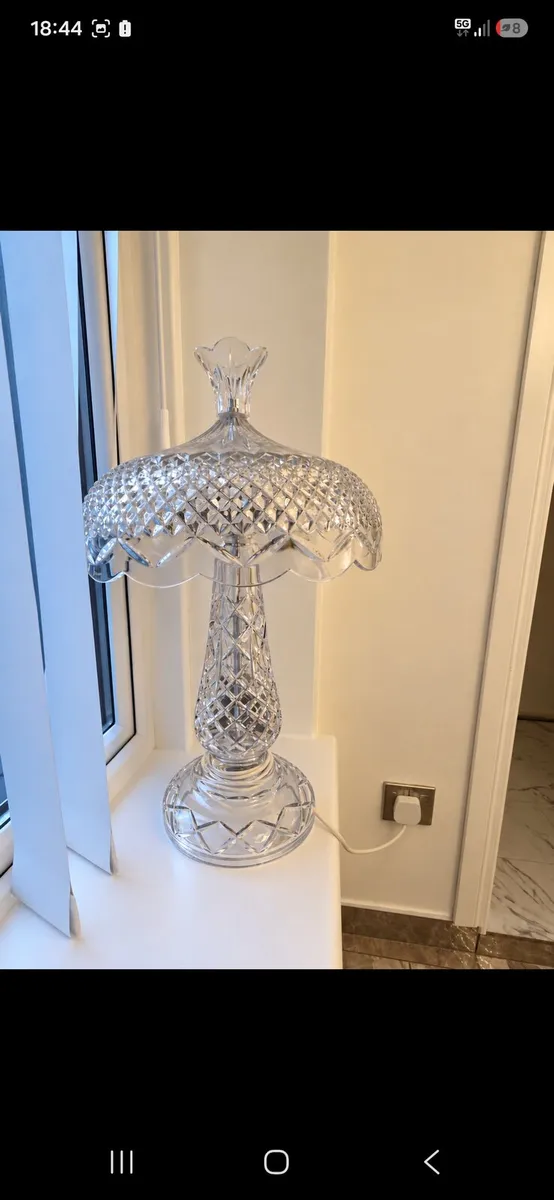Waterford crystal mushroom lamp