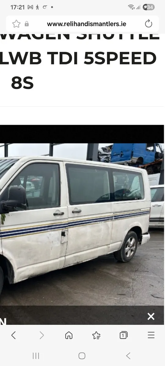 Volkswagen transporter crew cab, passenger side  d - Image 1