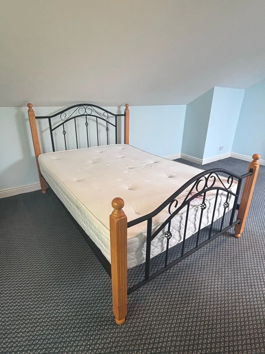 Bed frame and mattress - Image 1