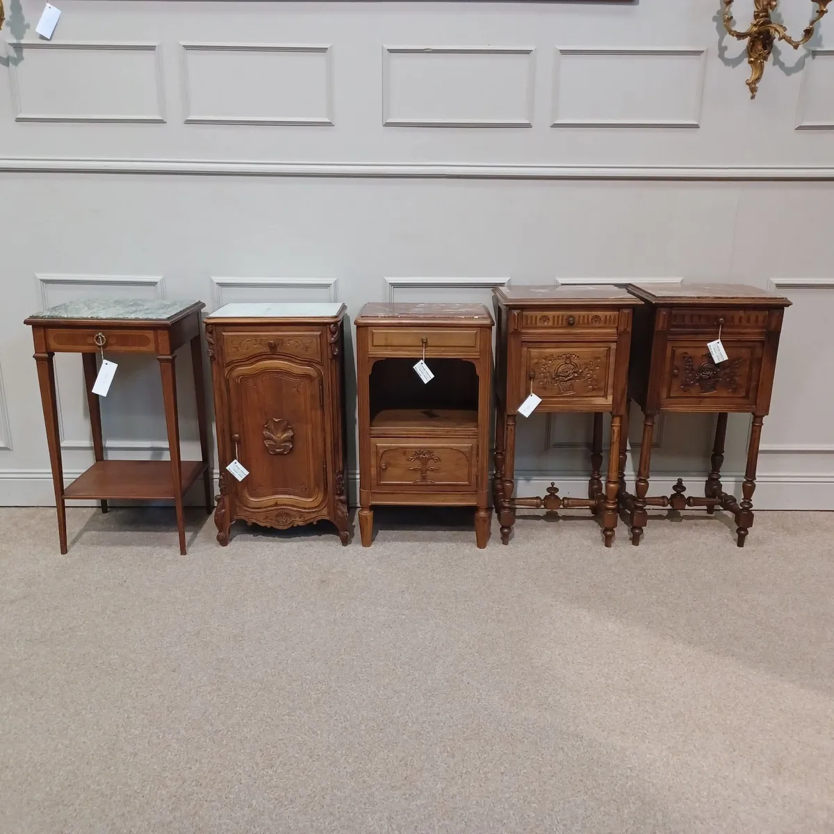 Solid walnut bedside tables - Image 1
