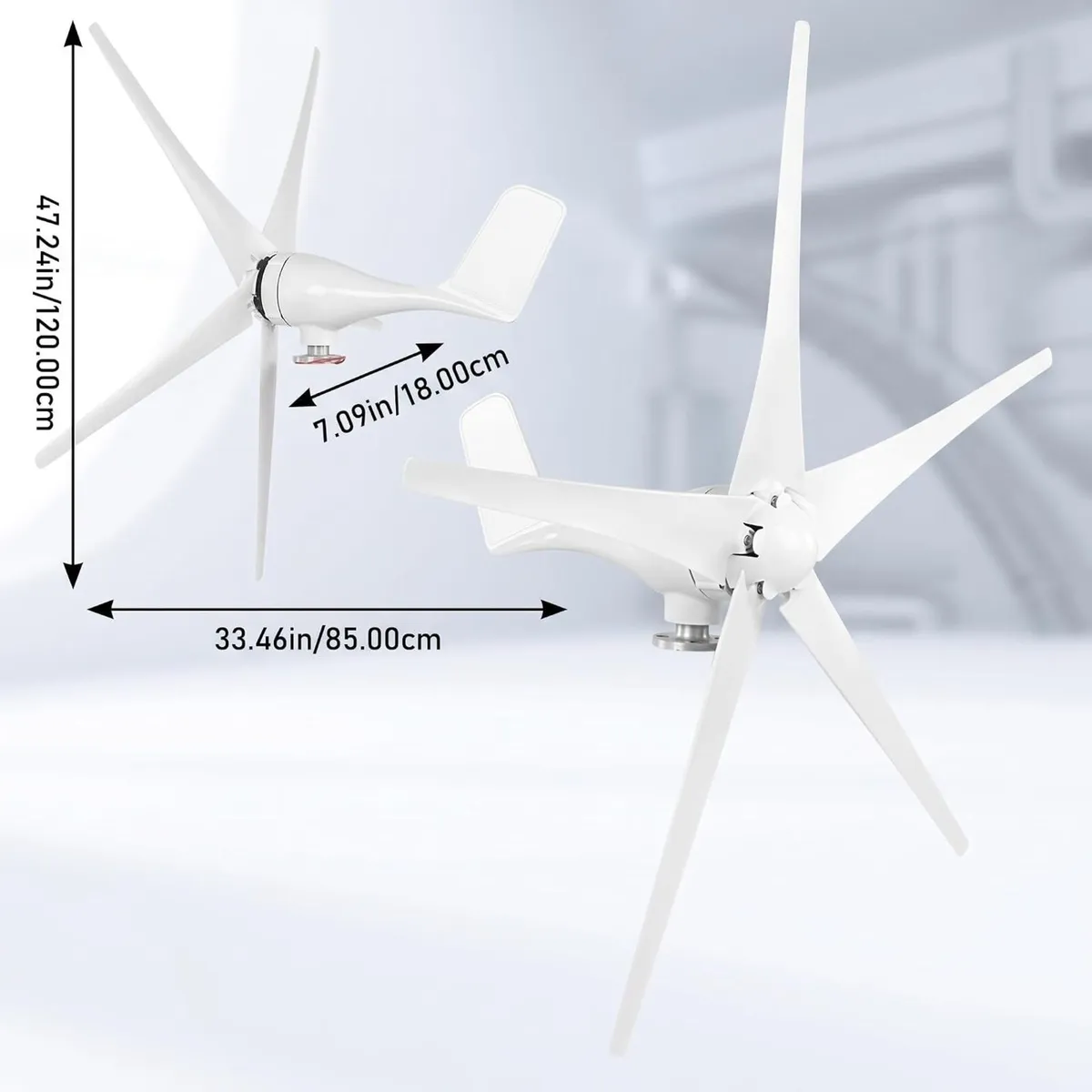 800W Wind Generator 5 Blade Home Power System - Image 2
