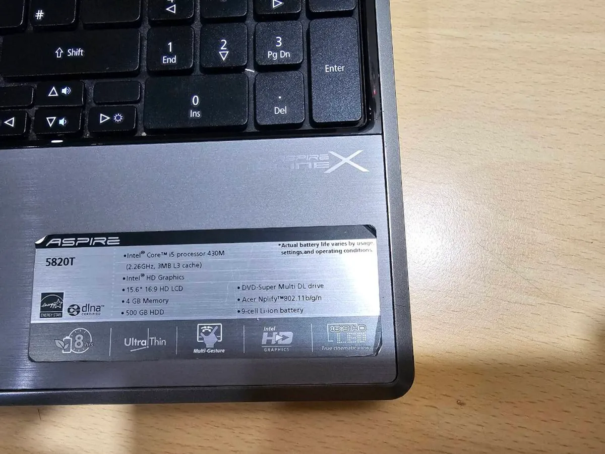 ACER ASPIRE 5820T  GRADE A CONDITION | CORE i5 | 8 - Image 3