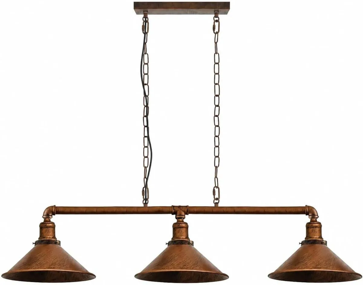 3-Way Vintage Retro Steampunk Pipe Light Bar - Image 1
