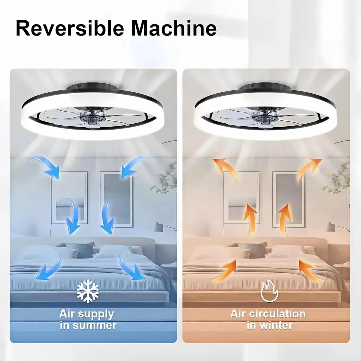 50CM Modern Ceiling Fans with Lights Reversible - Image 3