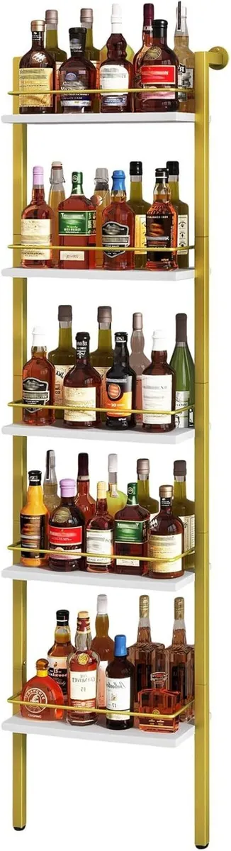 5-Tier Freestanding Wine Racks Liquor Display - Image 1