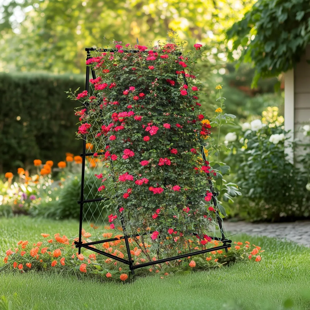 Garden Arch Trellis with Netting for Climbing - Image 3