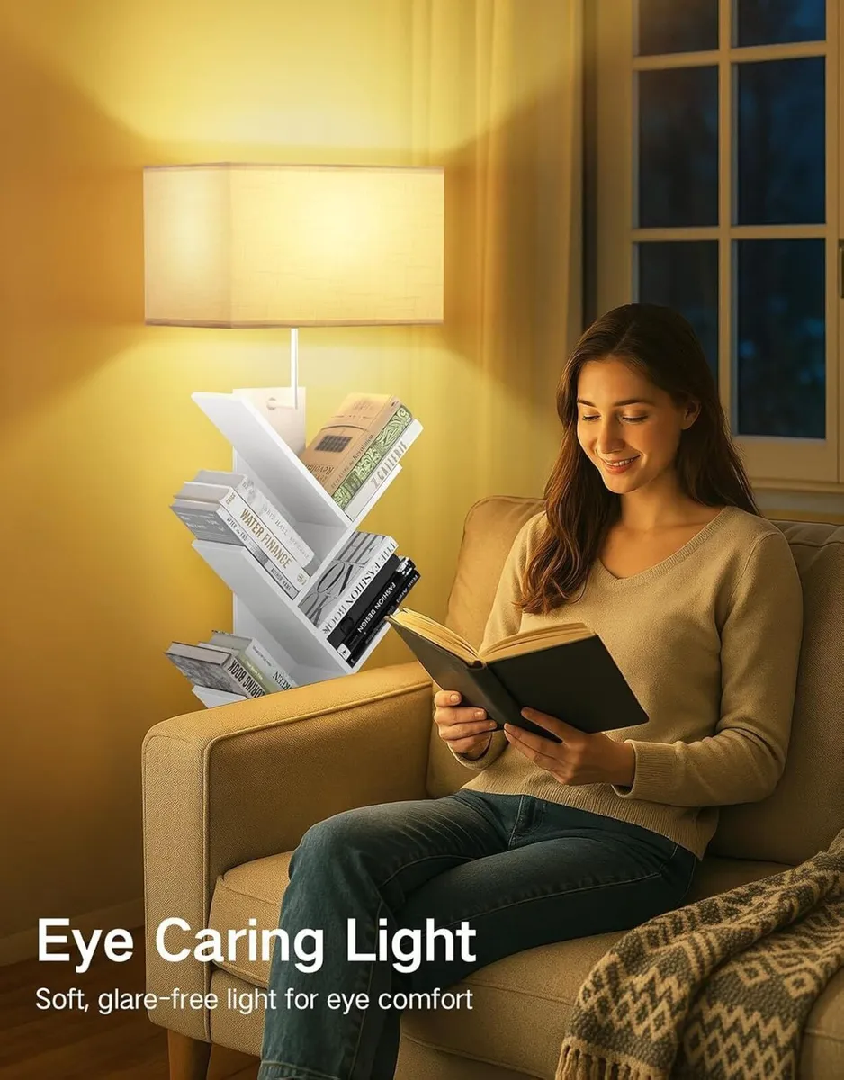 9 Tier Tree Bookshelf with Light Remote Dimmable - Image 4