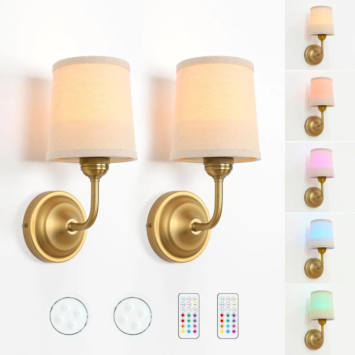 Vintage Battery Operated Wall Lights Sconce - Image 1