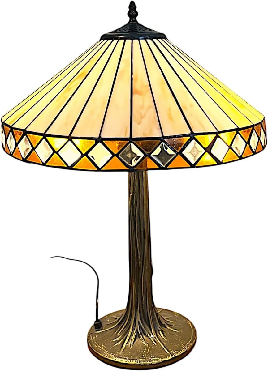 Art Deco Table Lamp 40.5CM Diameter Tiffany - Image 1