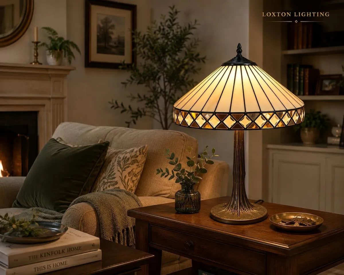 Art Deco Table Lamp 40.5CM Diameter Tiffany - Image 4