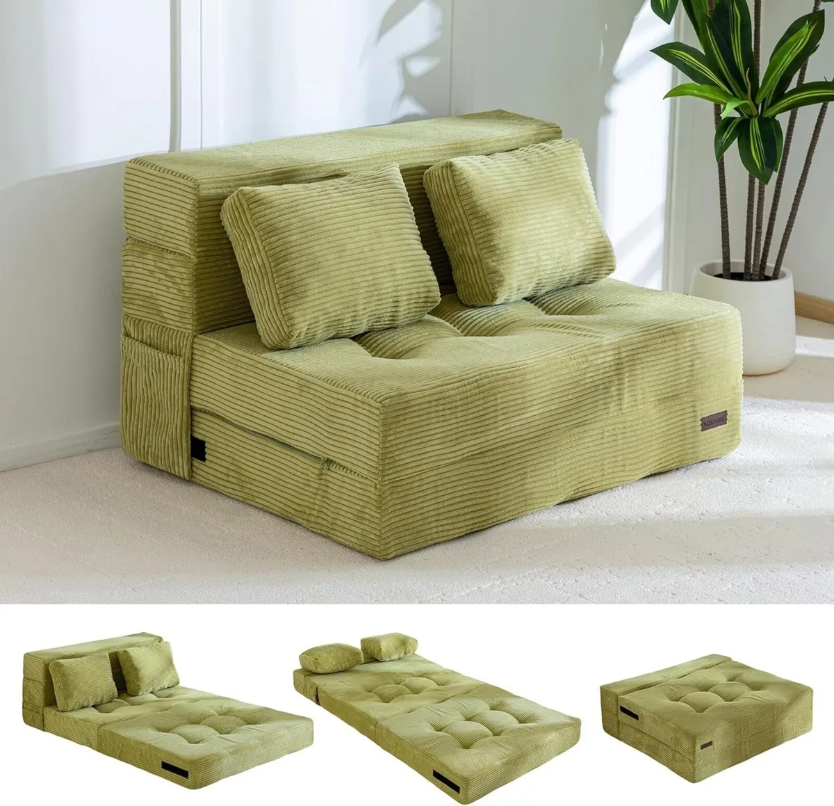 Folding Foam Sofa Bed Tri-Fold Mattress with 1 - Image 1