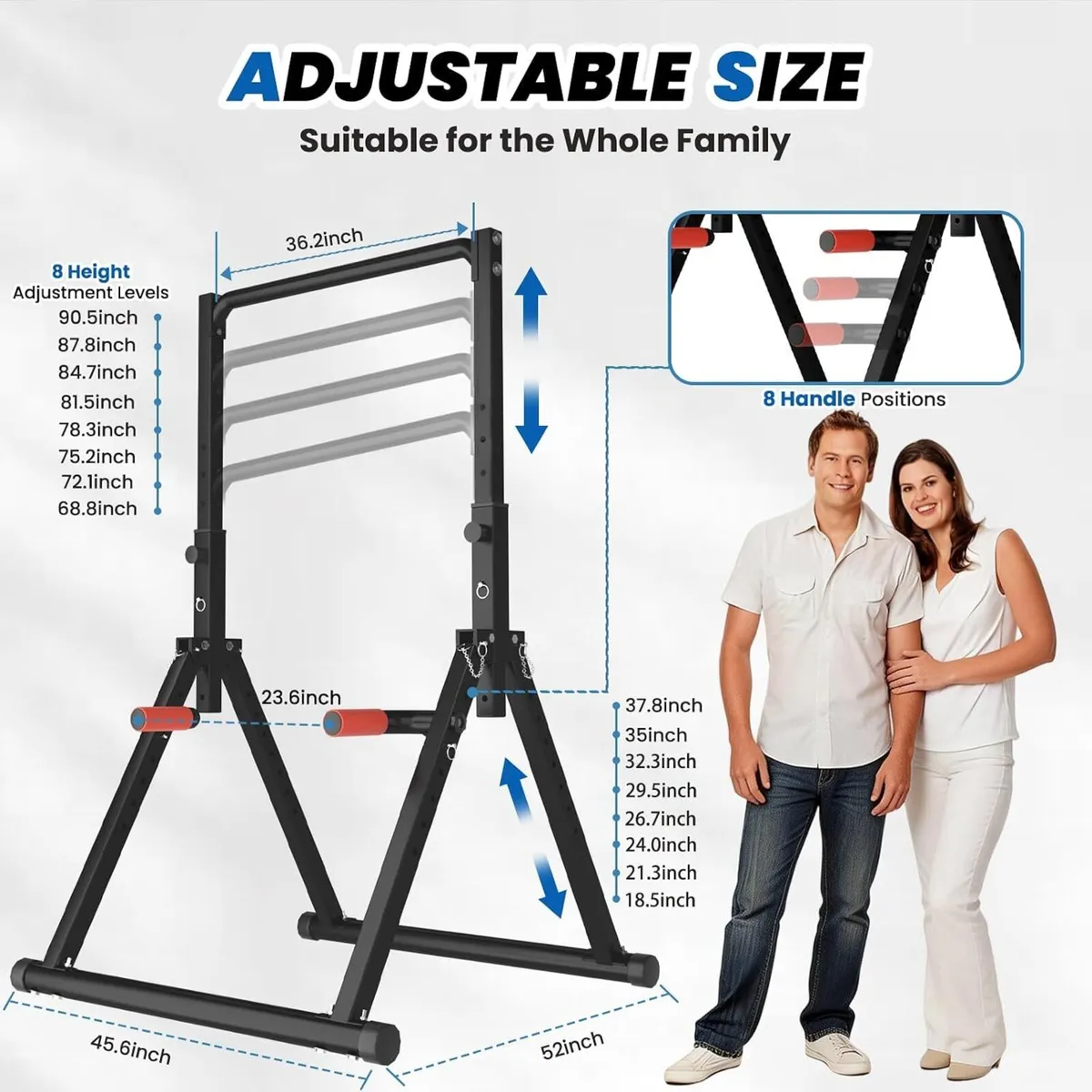 Foldable Power Tower Dip Station Free Standing - Image 3