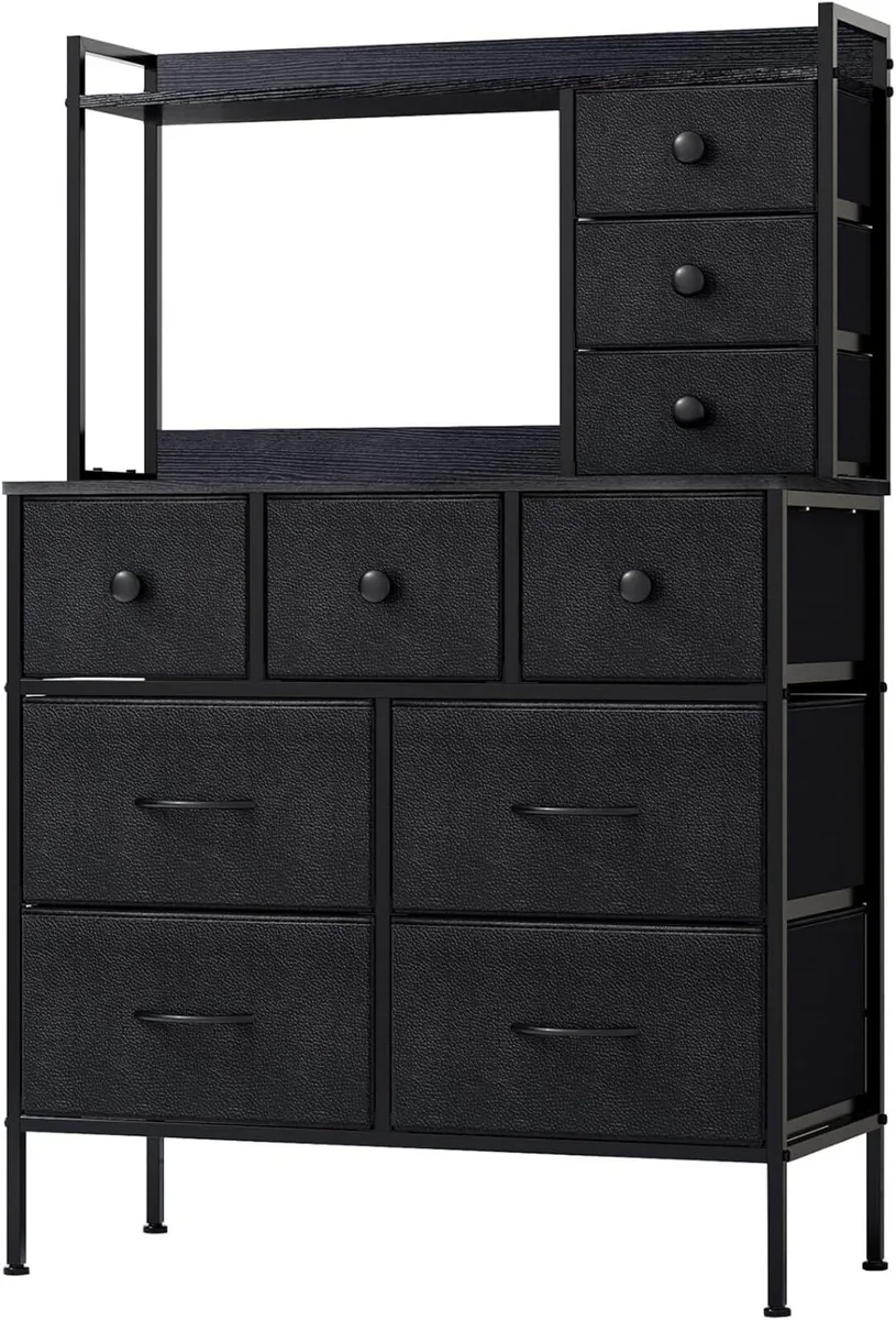Bedroom Chest of Drawers Fabric Dresser with 10 - Image 1