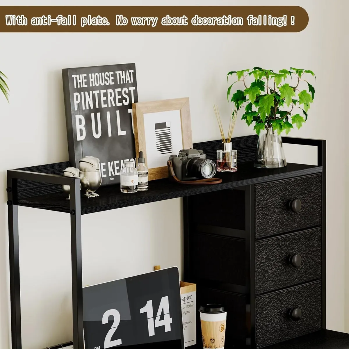 Bedroom Chest of Drawers Fabric Dresser with 10 - Image 4