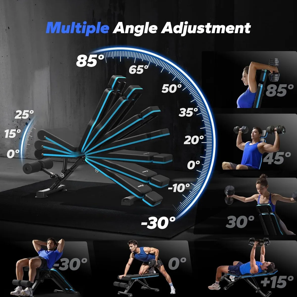 Weight Bench Foldable for Home Gym 72 108 - Image 4