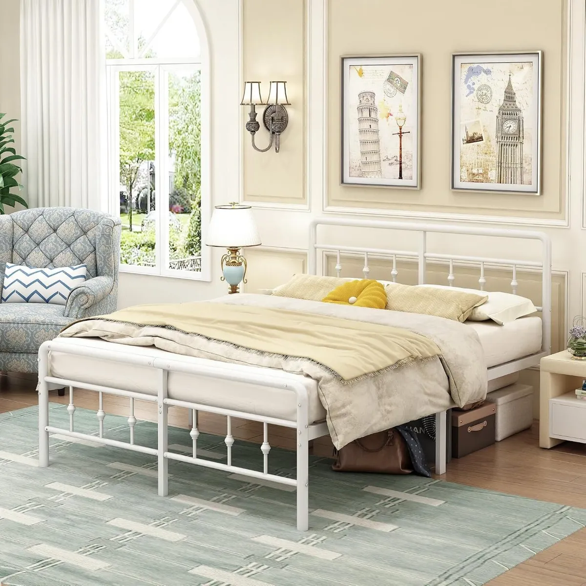 Bed Frame with Victorian Headboard - Image 1