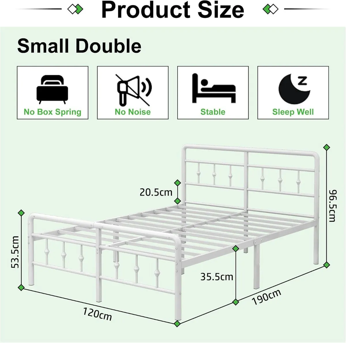 Bed Frame with Victorian Headboard - Image 2
