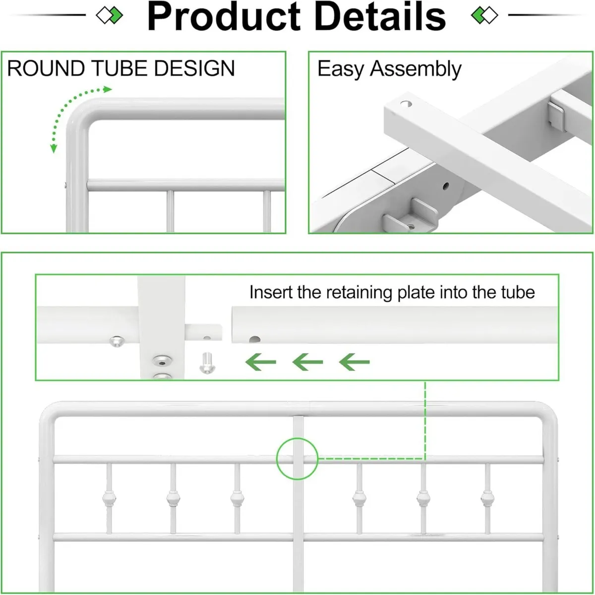Bed Frame with Victorian Headboard - Image 4