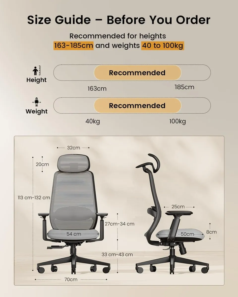 Ergonomic Office Chair with Adjustable Seat Depth - Image 2